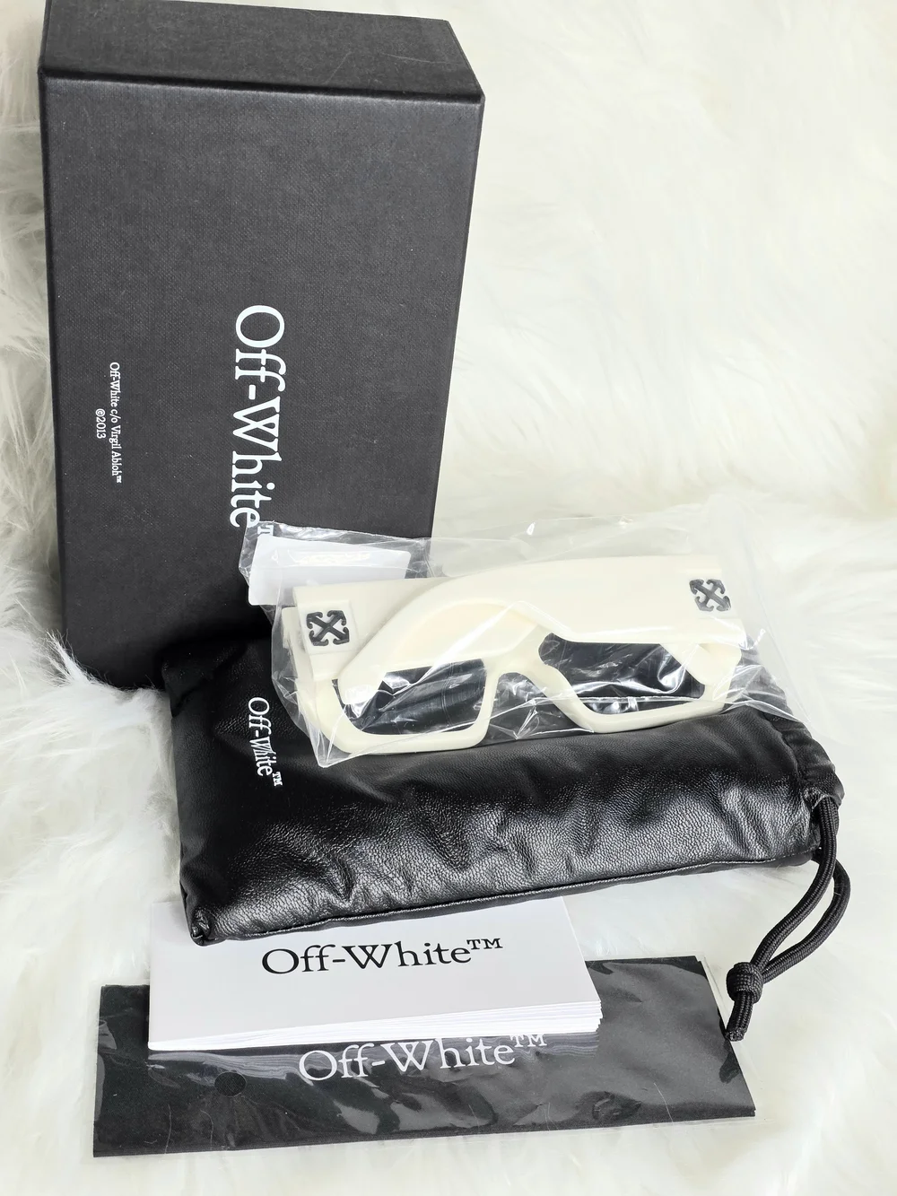 Off-White Men's Dover Acetate Square Sunglasses NWT Full Inclusion Retail $335